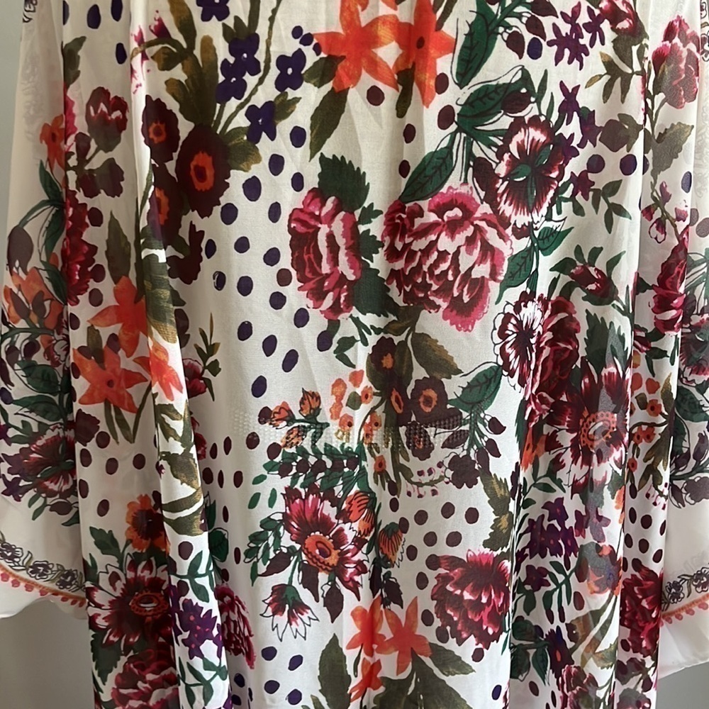 Boho shrug in a floral print One Size - Picture 7 of 7